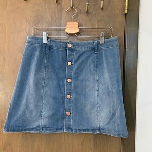 Denim Light Blue Mini Skirt